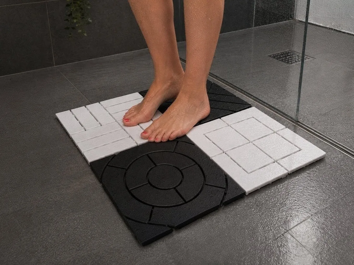 Piso modular rejilla 23×23 cm impreso en 3D, foto 2