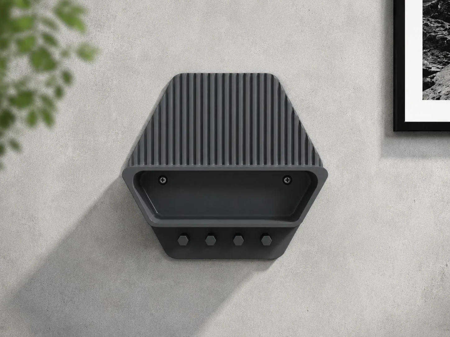 Organizador de entrada con repisa impreso en 3D, foto 3