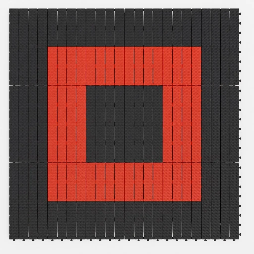 Piso modular antideslizante 22×22 cm impreso en 3D, foto 2