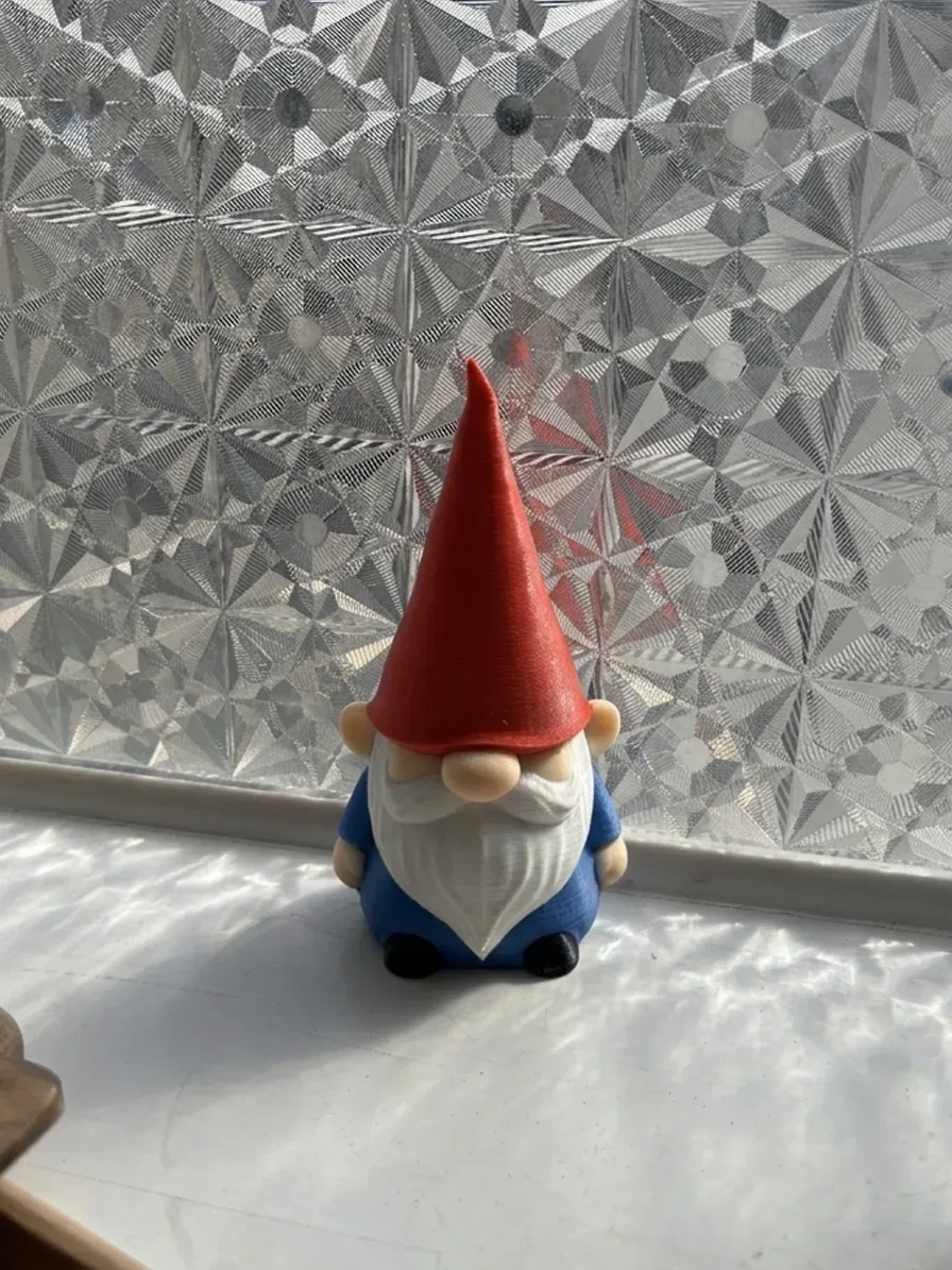 Gnomo de jardín impreso en 3D, foto 3