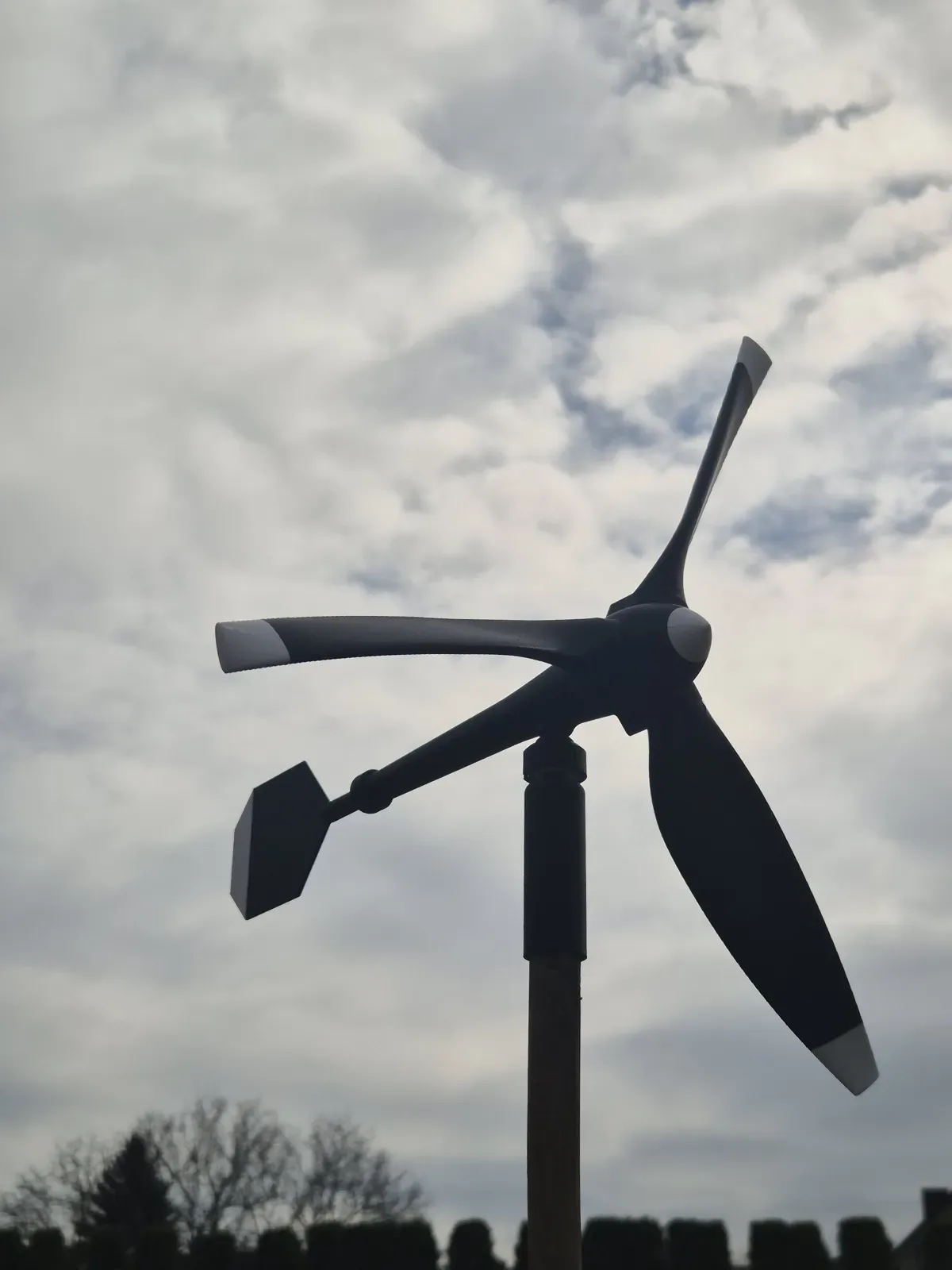 Mini aerogenerador de jardín impreso en 3D, foto 3