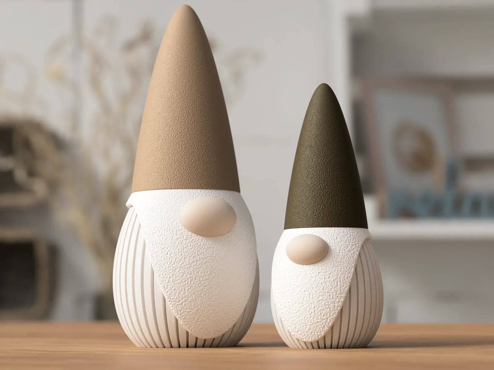 Gnomo decorativo con tapa impreso en 3D, foto 3