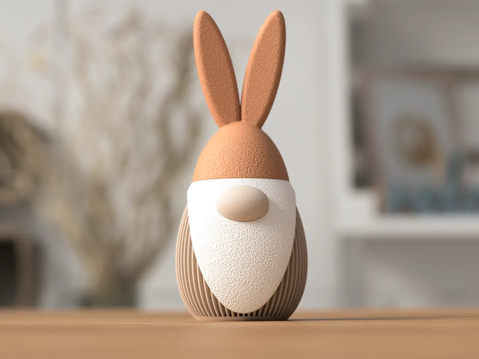 Gnomo decorativo con tapa impreso en 3D, foto 4