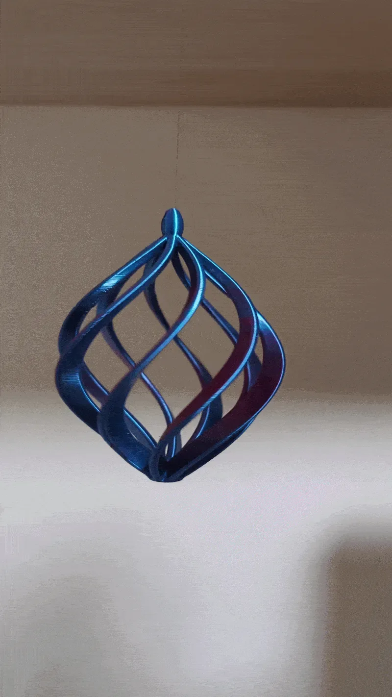 Espiral giratoria de viento impreso en 3D, foto 3