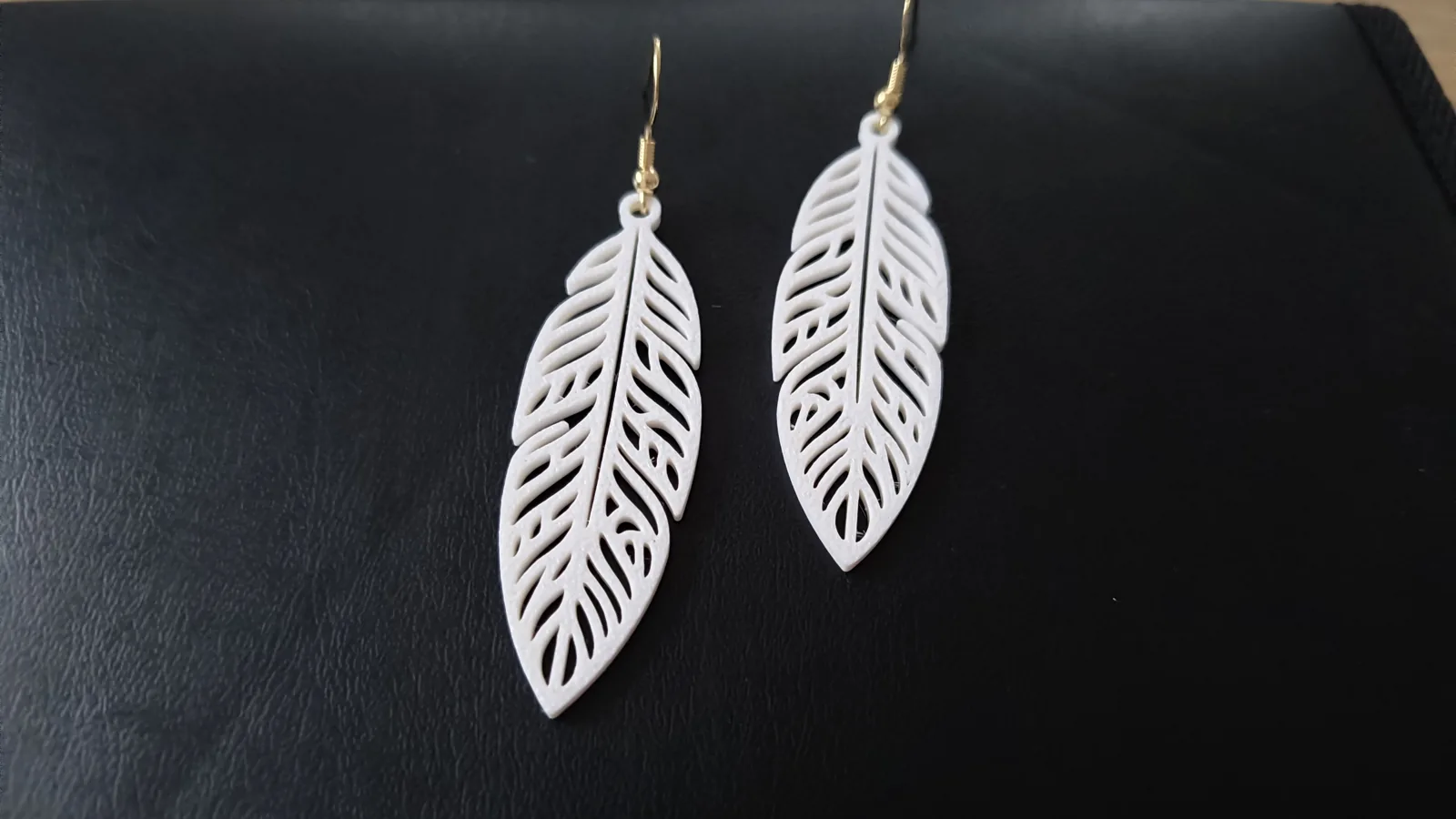 Aretes de plumas (4 diseños) impreso en 3D, foto 4