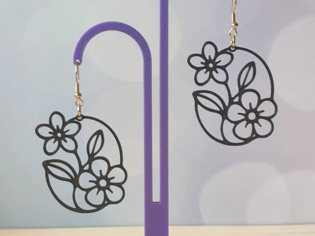 Aretes florales calados