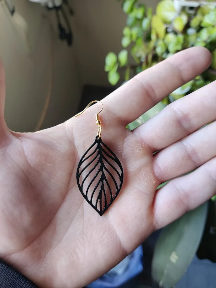 Aretes de hoja calada impreso en 3D, foto 3