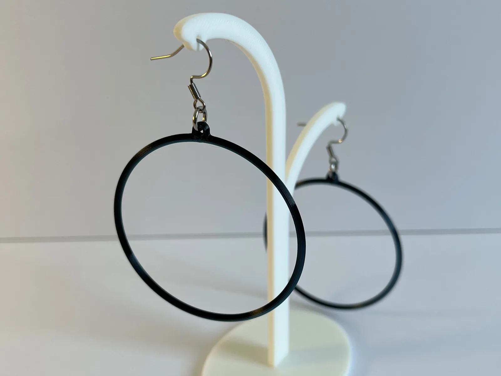 Aretes de argolla en 3 tamaños impreso en 3D, foto 4