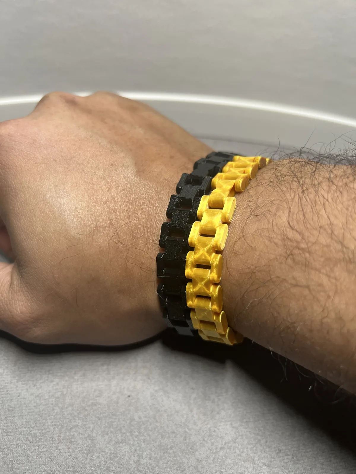 Pulsera de eslabones estilo reloj impreso en 3D, foto 4