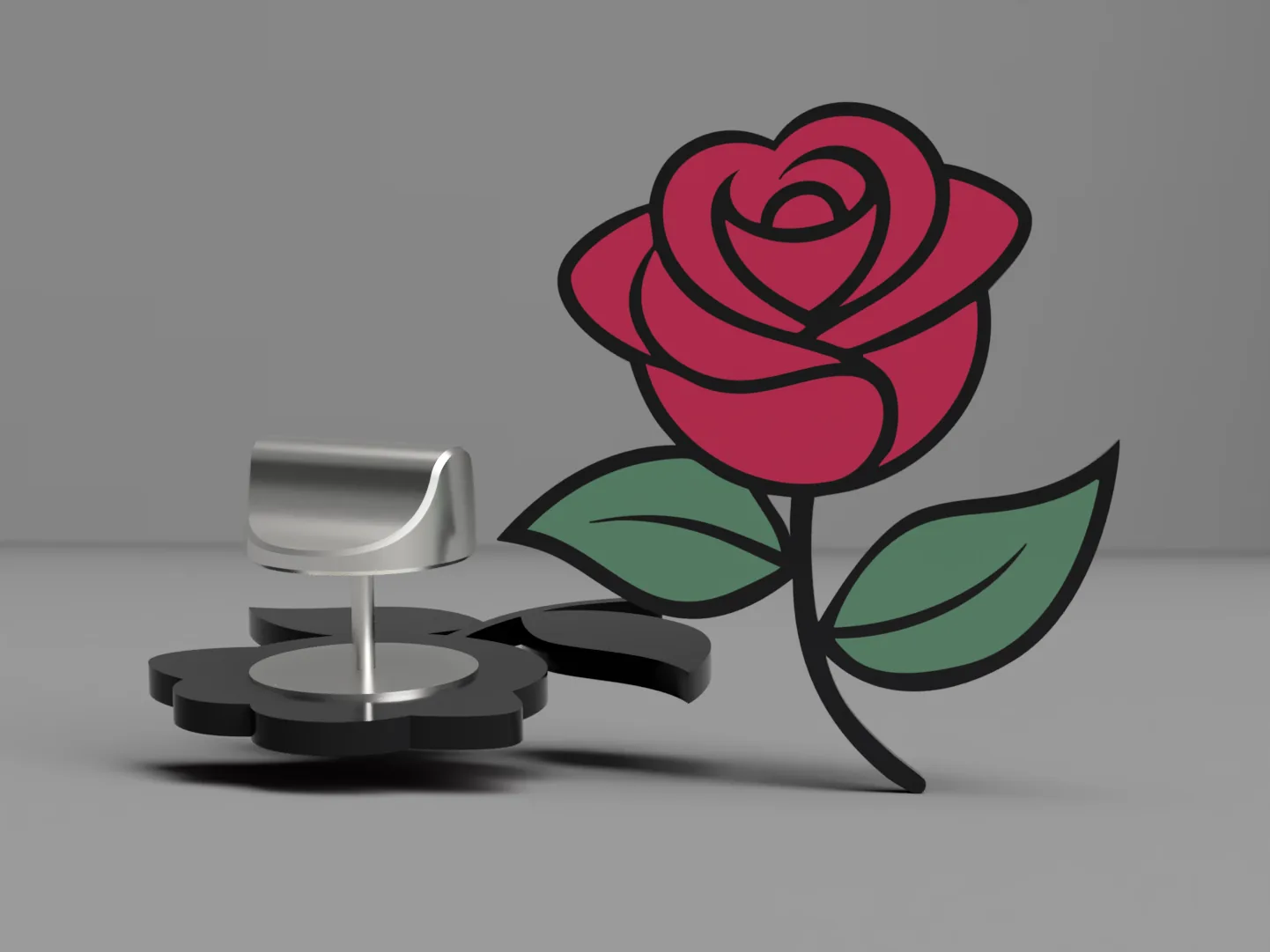 Prendedor de rosa multicolor