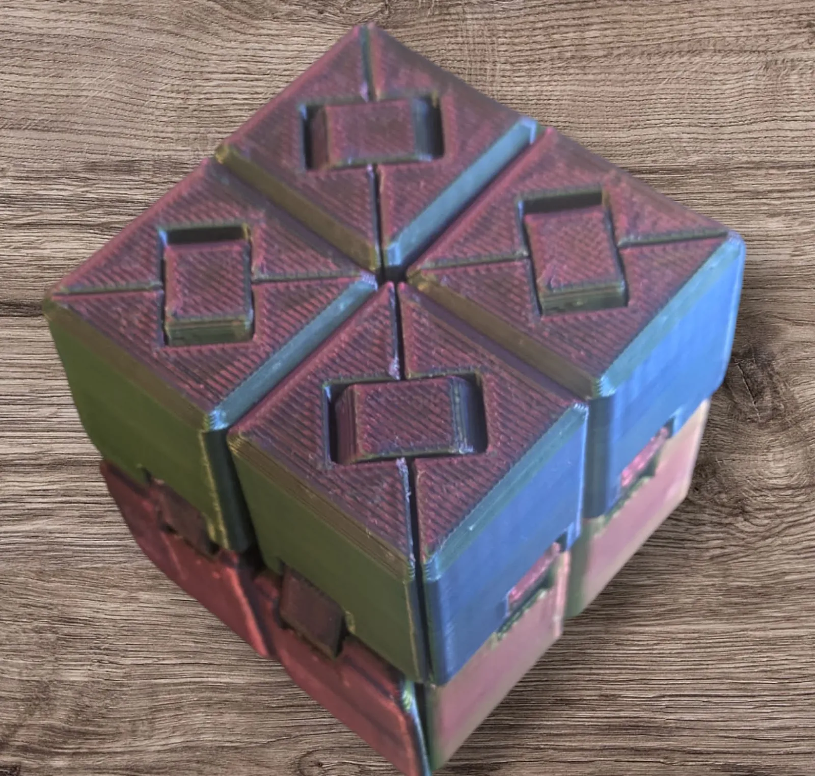 Cubo plegable transformable