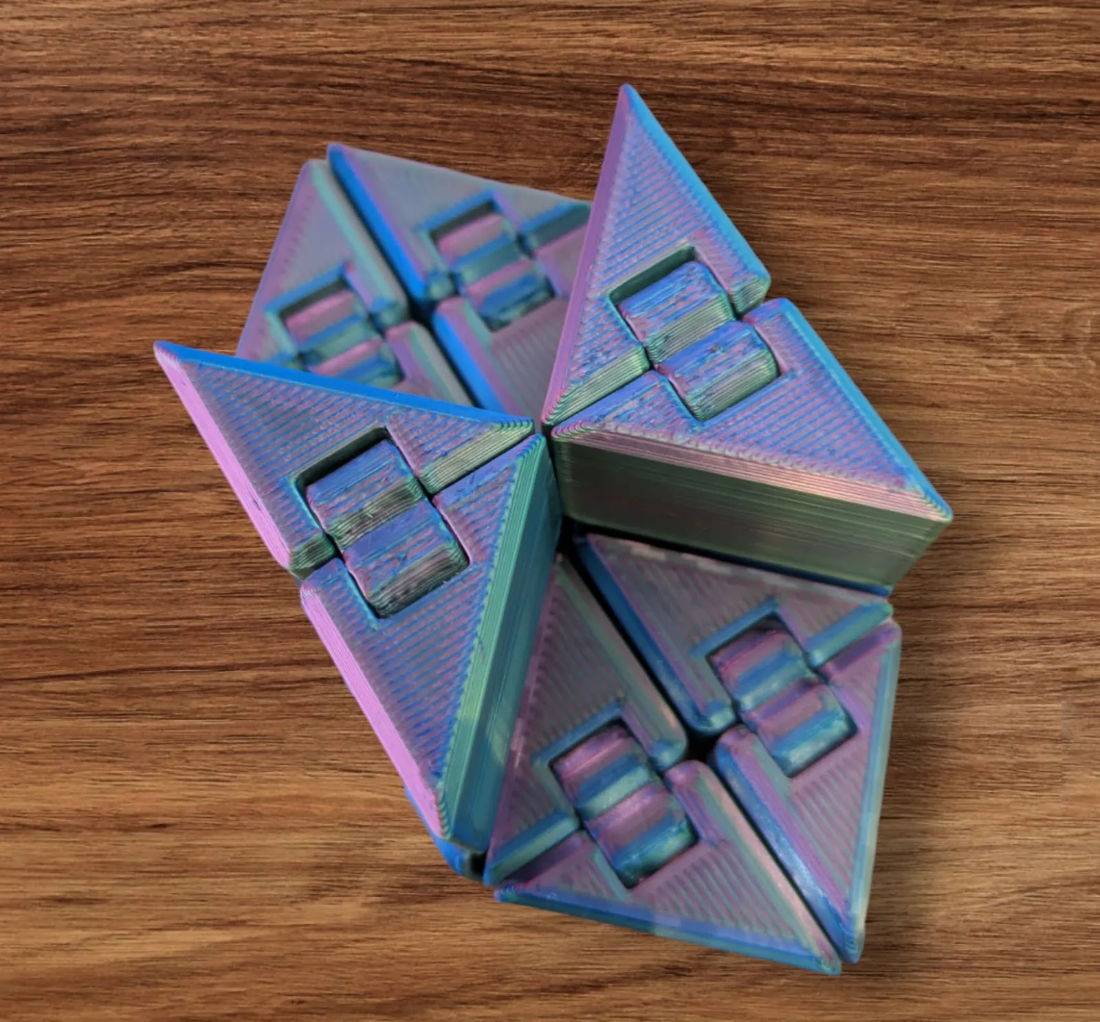 Cubo plegable transformable impreso en 3D, foto 3