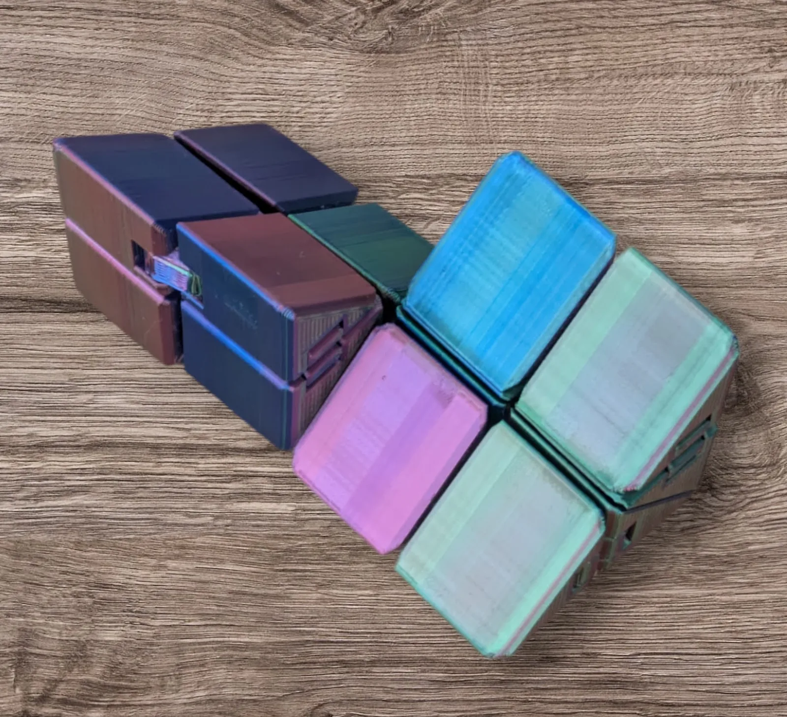 Cubo plegable transformable impreso en 3D, foto 4