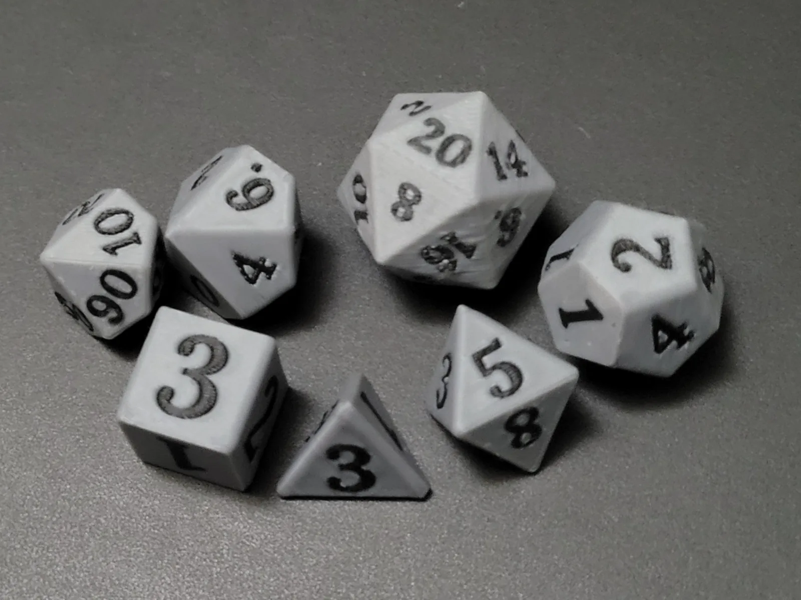 Set de dados de rol poliédricos impreso en 3D, foto 4