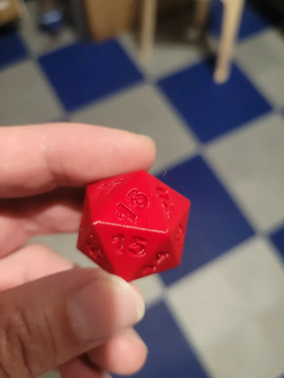 Dado D20 contador de vidas impreso en 3D, foto 3