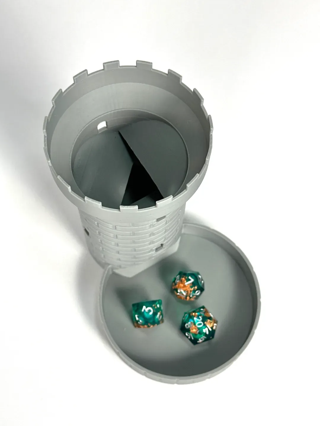 Torre de dados medieval impreso en 3D, foto 3