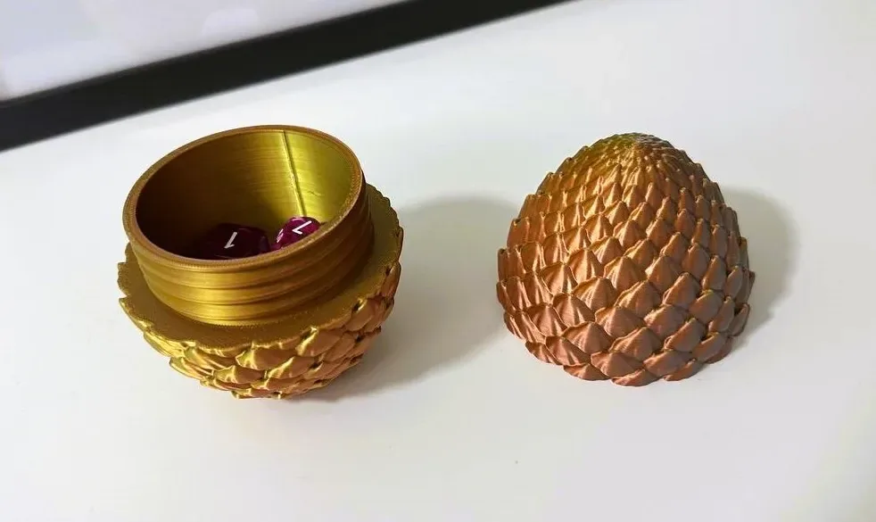 Huevo de dragón porta dados impreso en 3D, foto 4