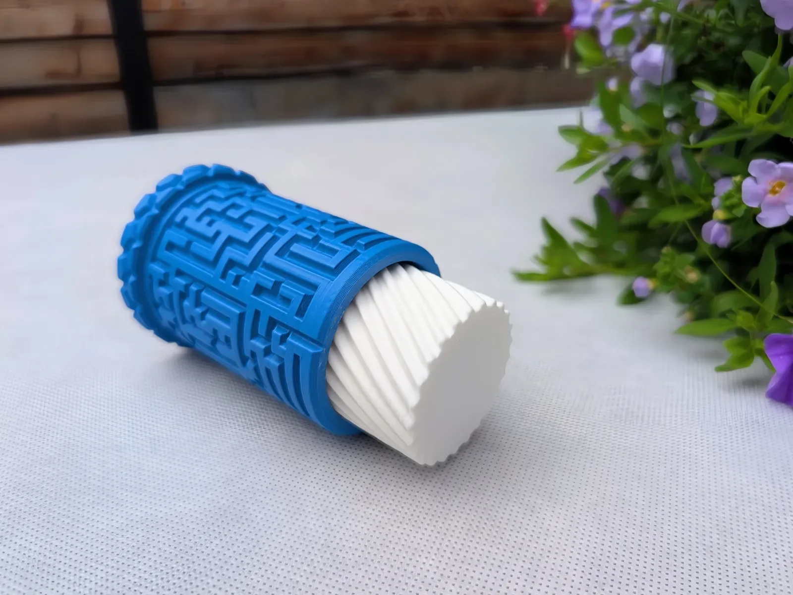 Caja laberinto espiral impreso en 3D, foto 4