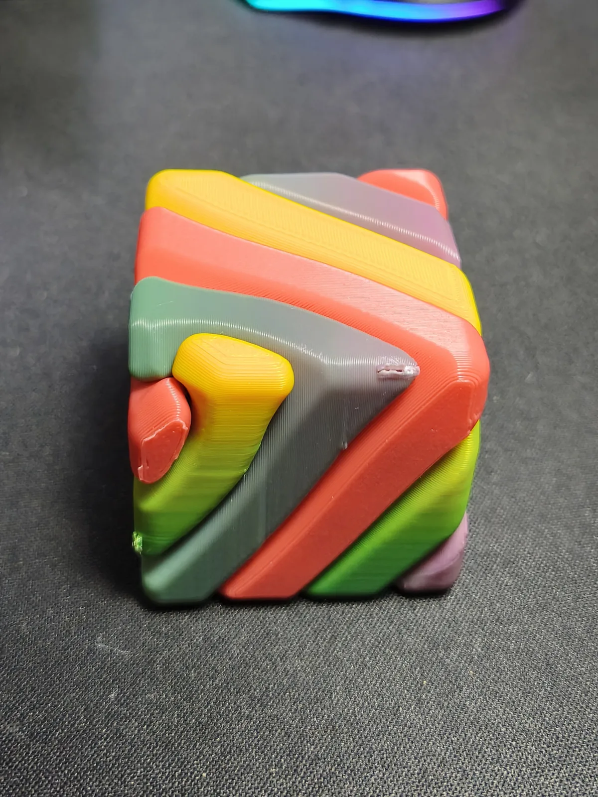 Cubo rompecabezas pasante impreso en 3D, foto 3