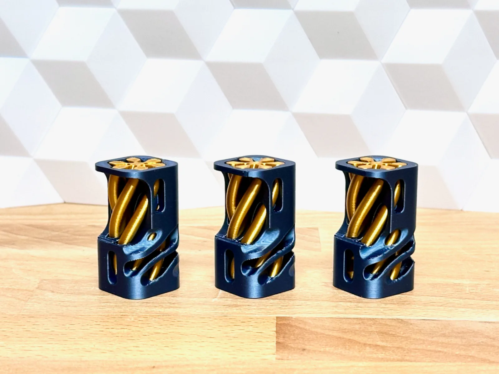 Rompecabezas triple hélice impreso en 3D, foto 3