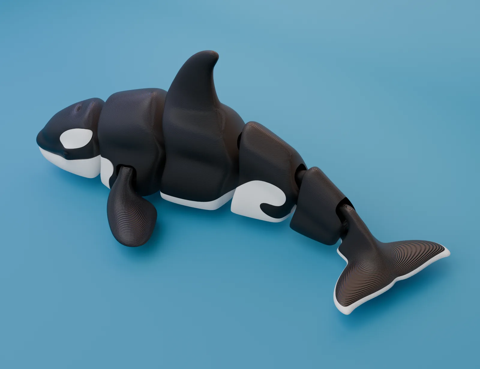 Orca articulada impreso en 3D, foto 3