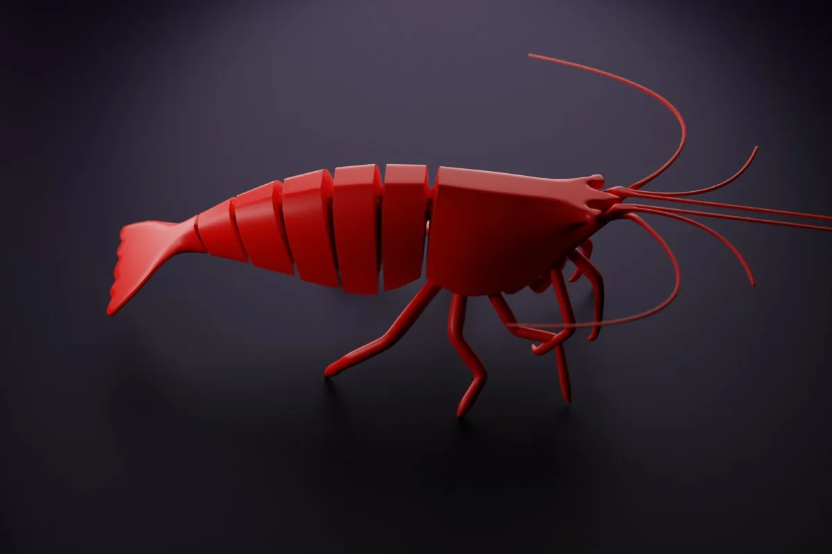 Camarão articulado impresso em 3D, foto 6
