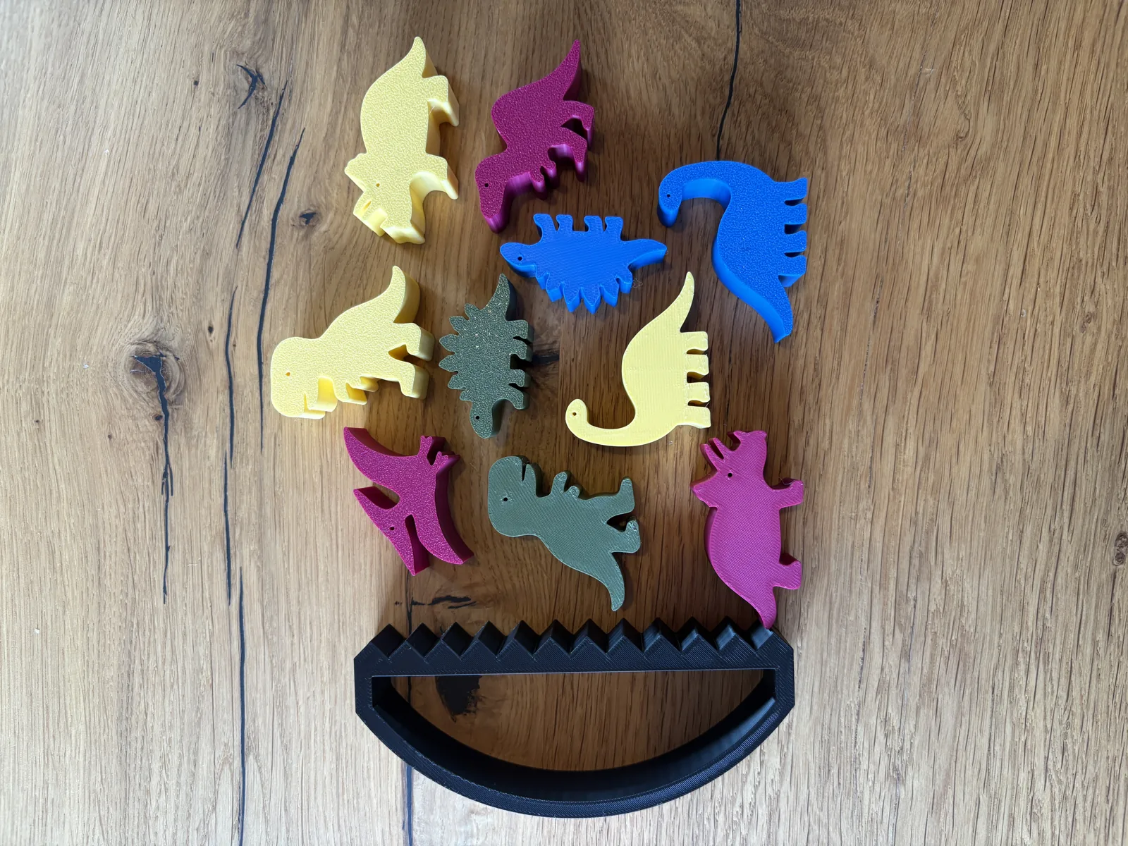 Juego de equilibrio dinosaurios impreso en 3D, foto 3