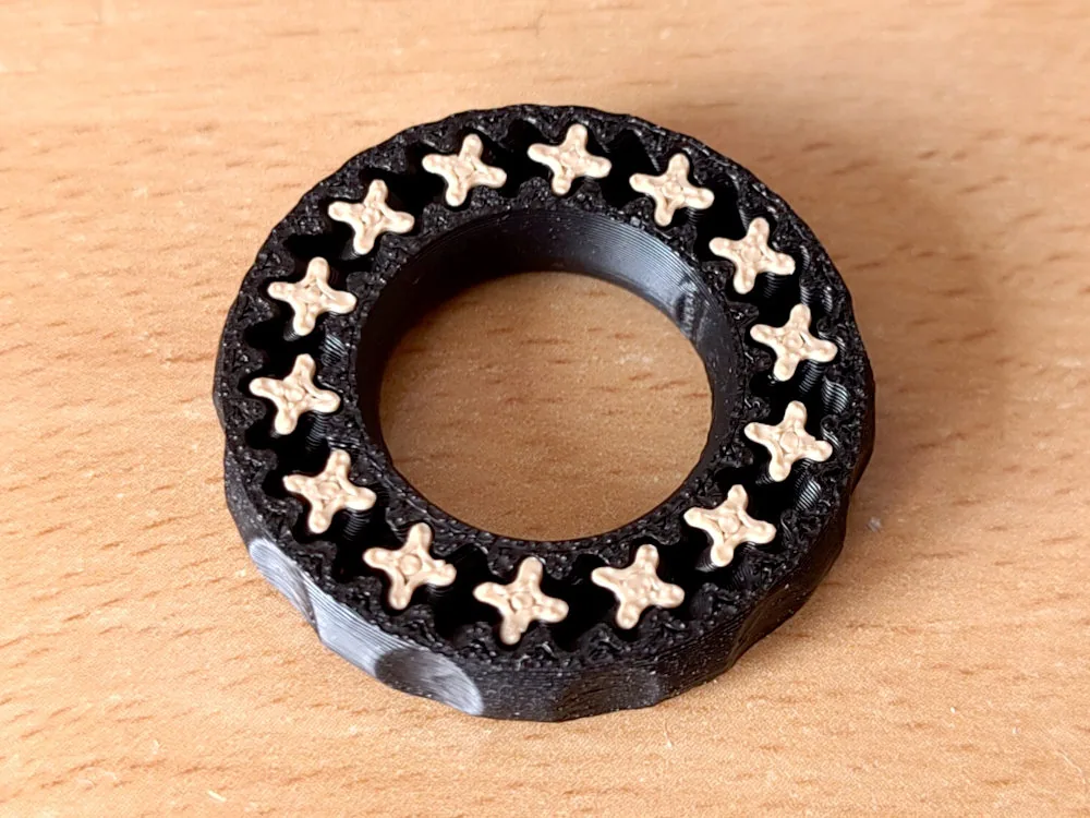 Anillo de engranajes fidget impreso en 3D, foto 3
