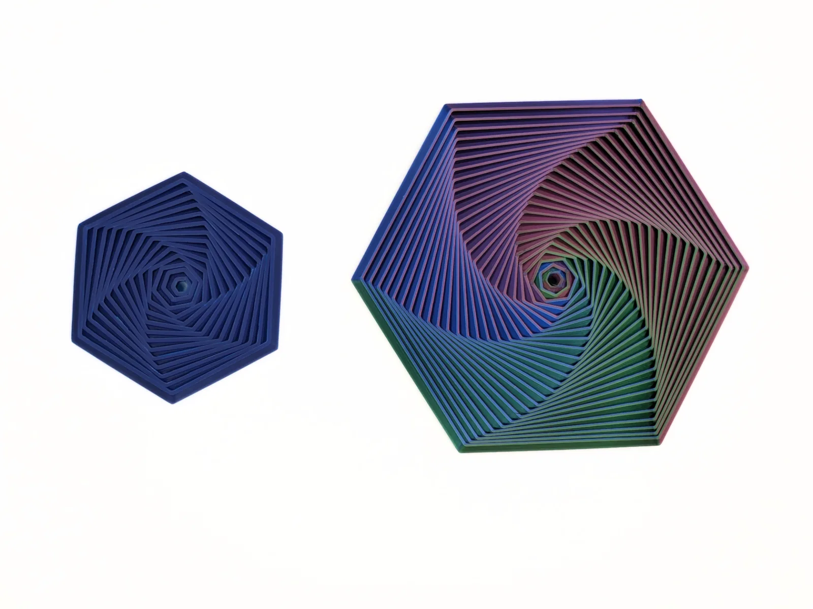 Hexágono fidget giratorio impreso en 3D