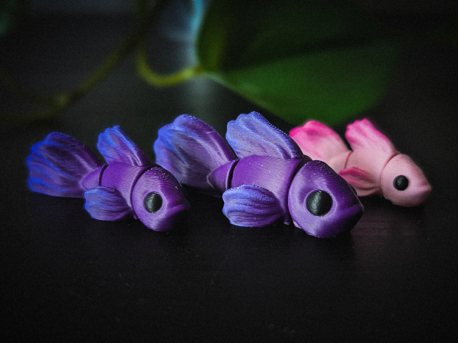 Pez betta articulado impreso en 3D