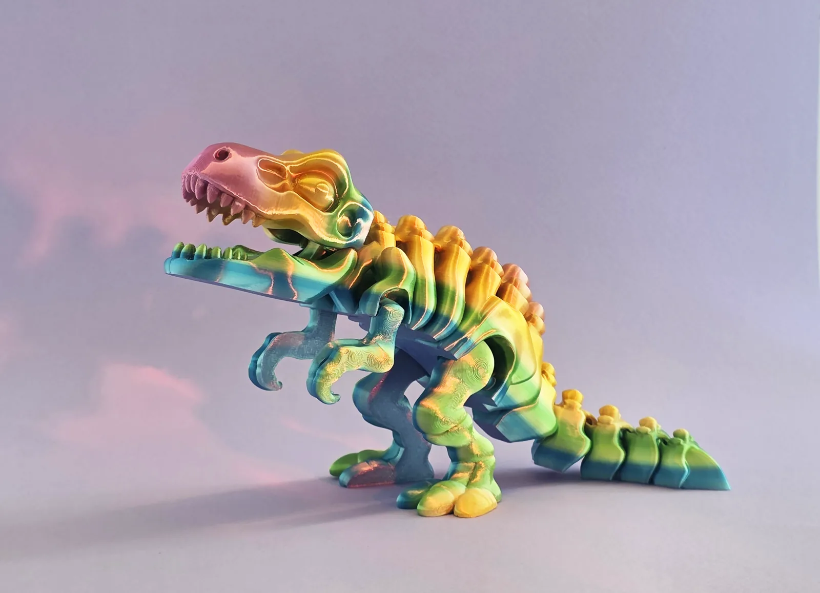 T-Rex esqueleto articulado impreso en 3D