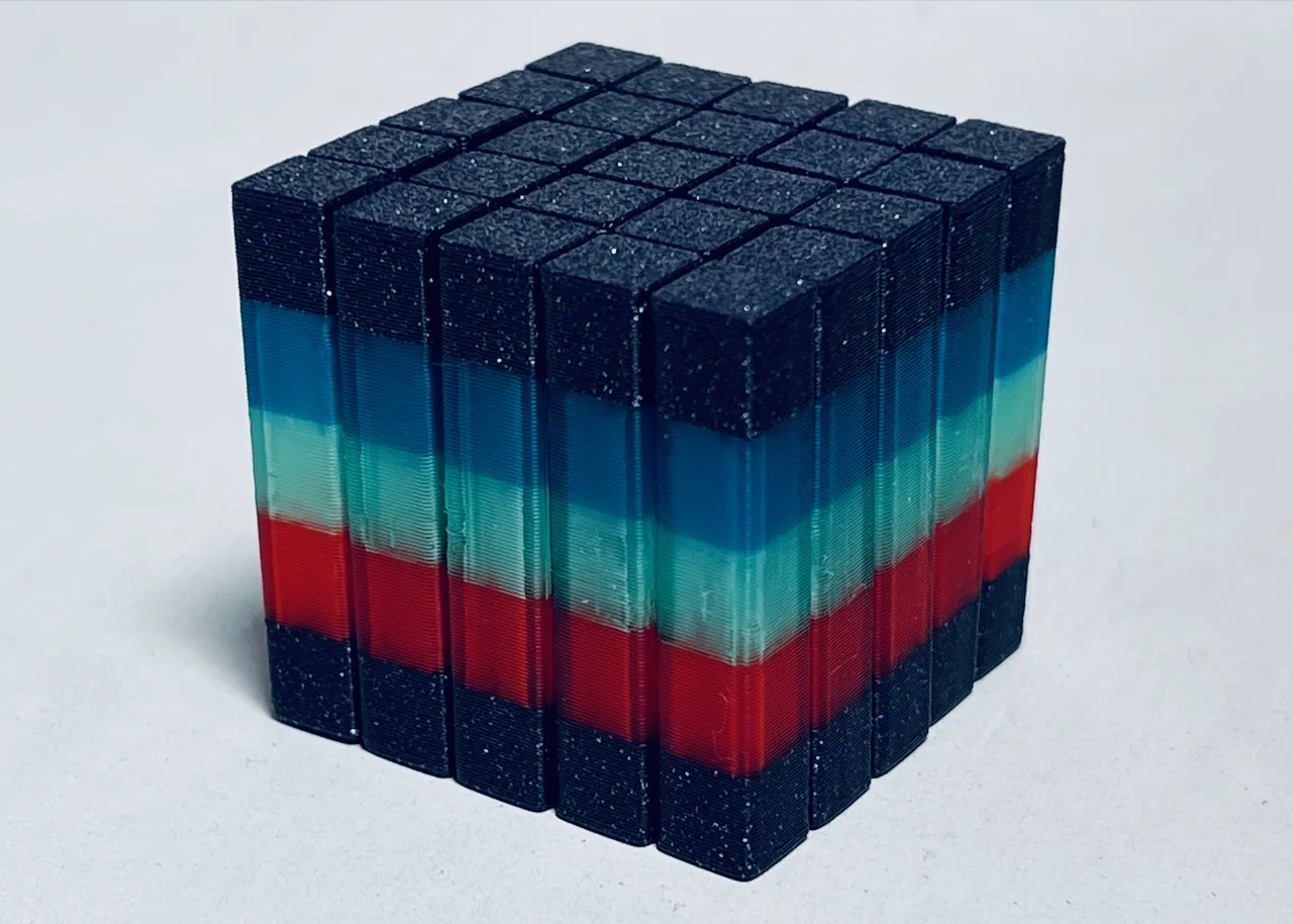 Flexigrid fidget de bloques impreso en 3D, foto 2
