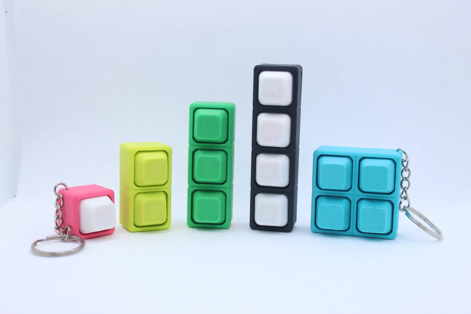 Clicker de teclas fidget impreso en 3D, foto 3