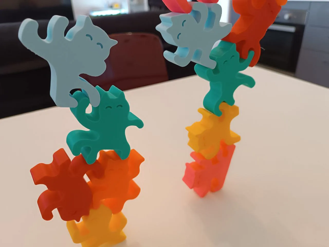 Gatos ninja para apilar impreso en 3D, foto 4