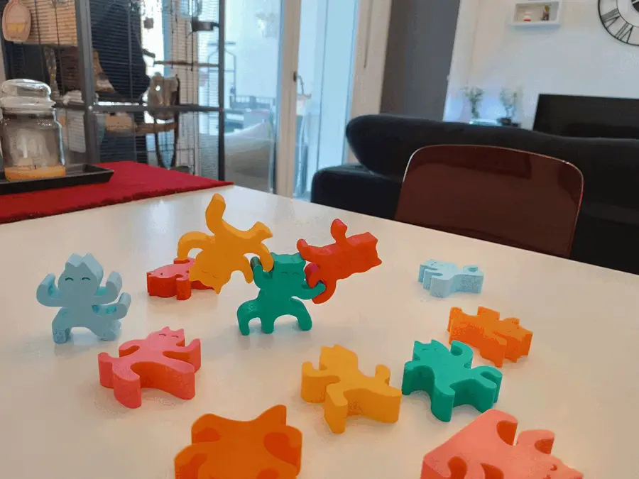 Gatos ninja para apilar impreso en 3D, foto 6