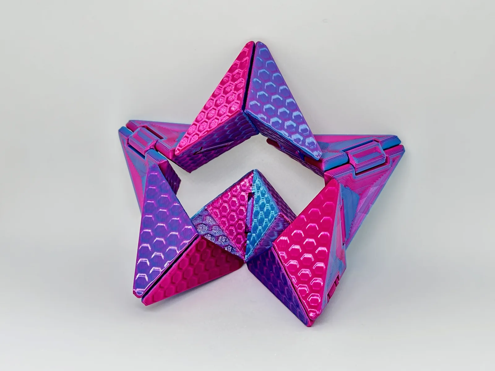 Cubo origami transformable impreso en 3D, foto 3