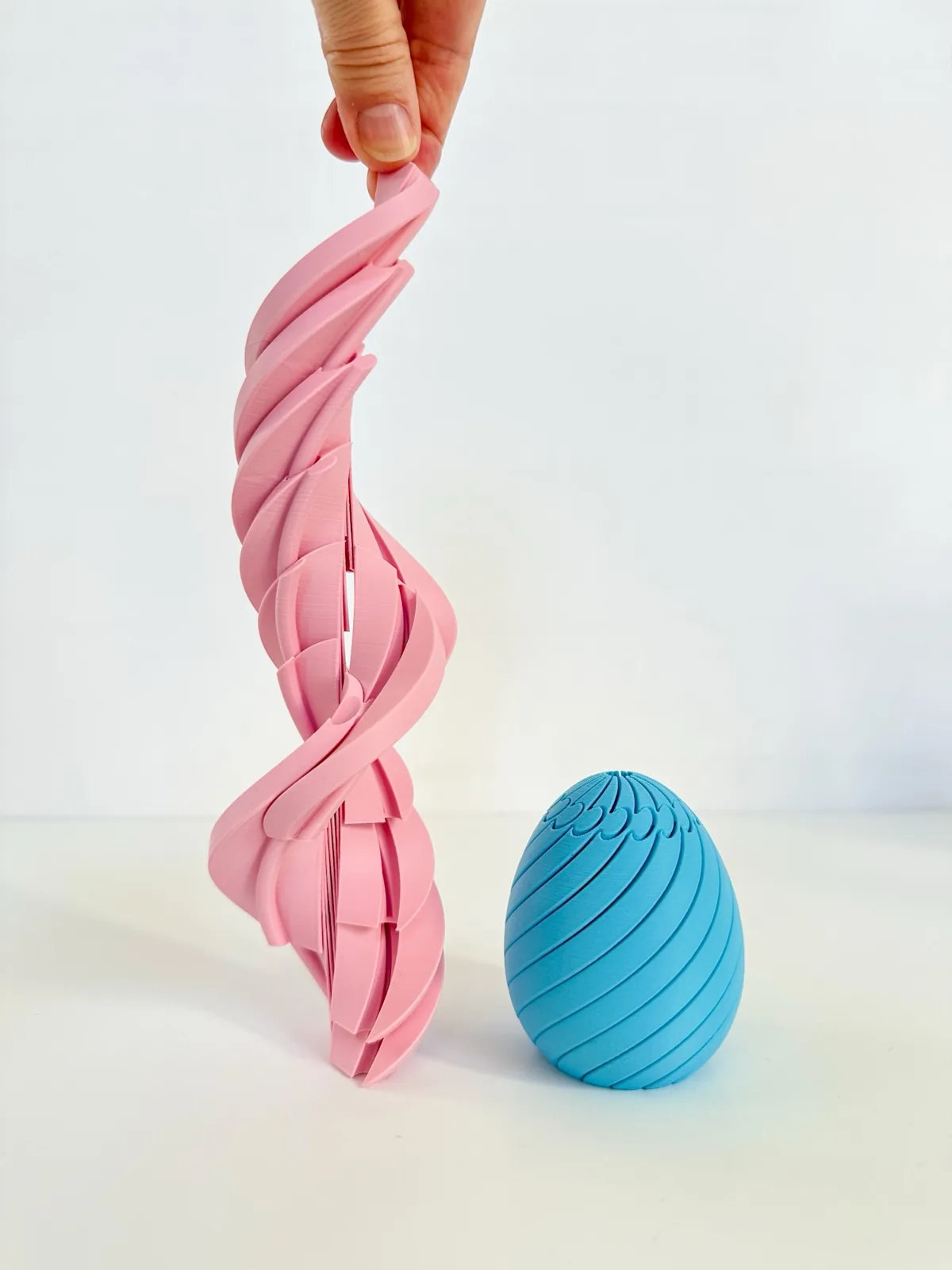 Huevo fidget en espiral impreso en 3D, foto 5