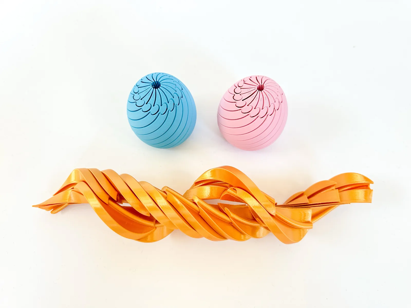 Huevo fidget en espiral impreso en 3D, foto 6