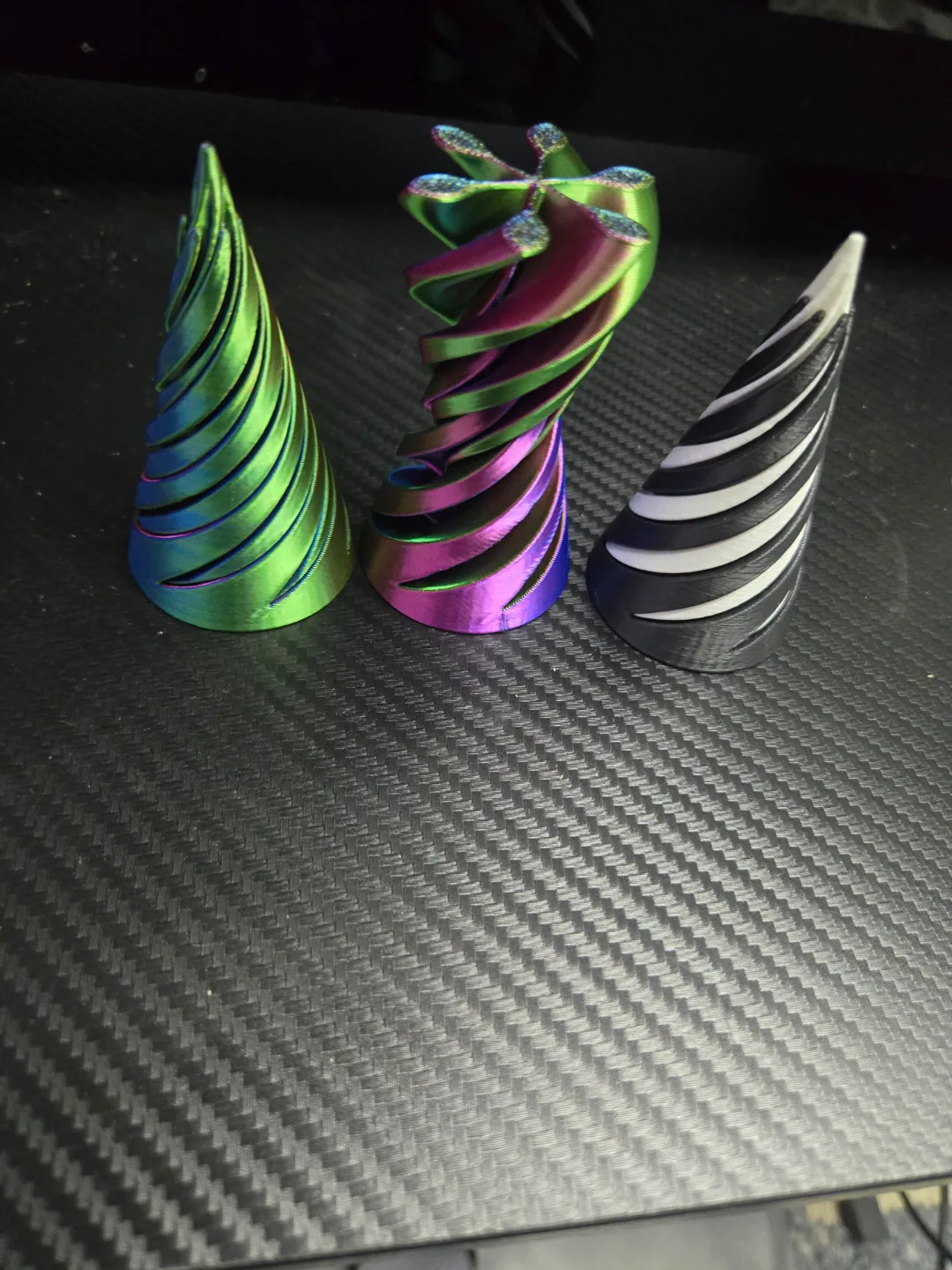 Cono espiral fidget impreso en 3D, foto 2