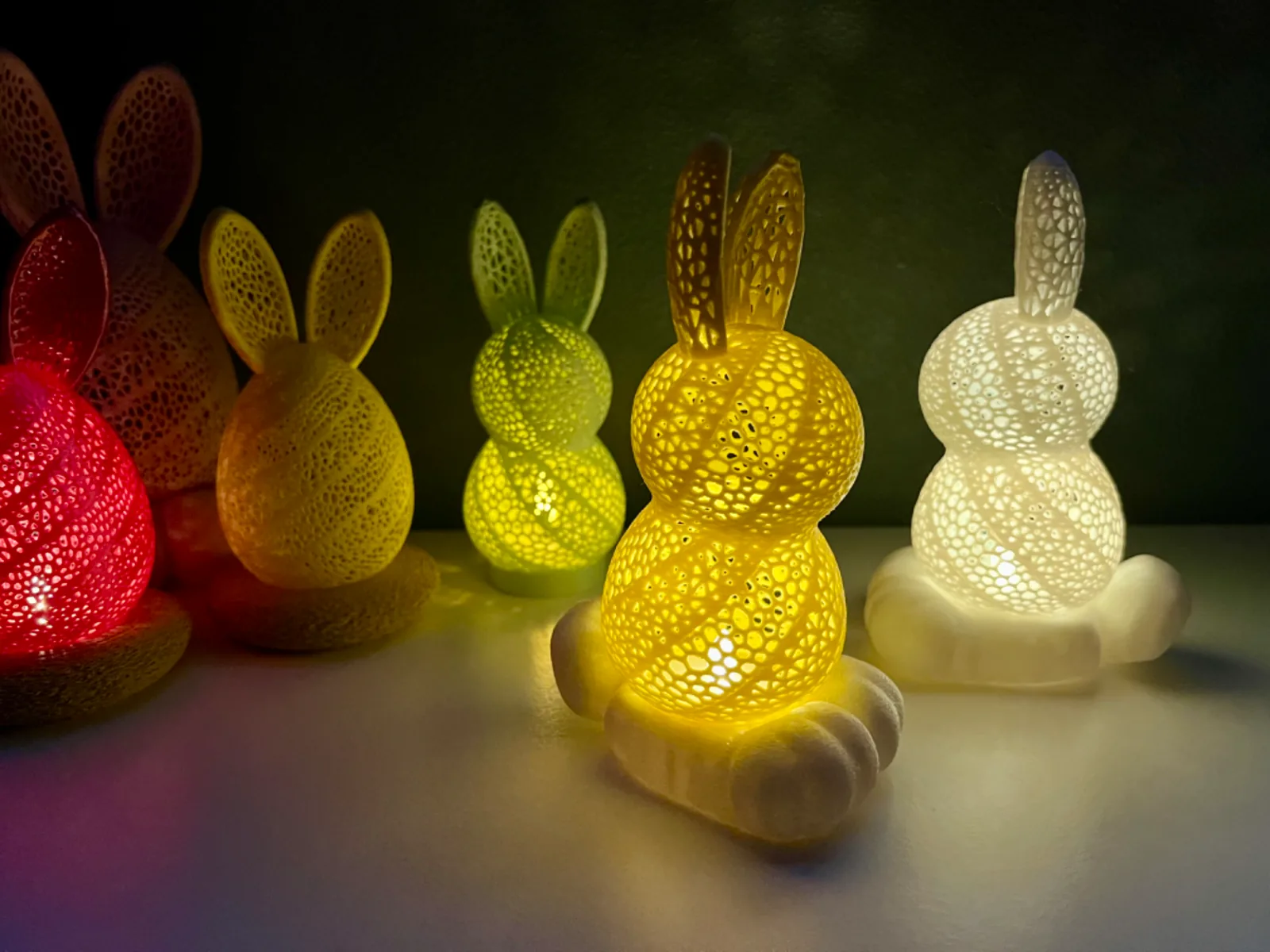 Luminária coelhinho impresso em 3D, foto 3