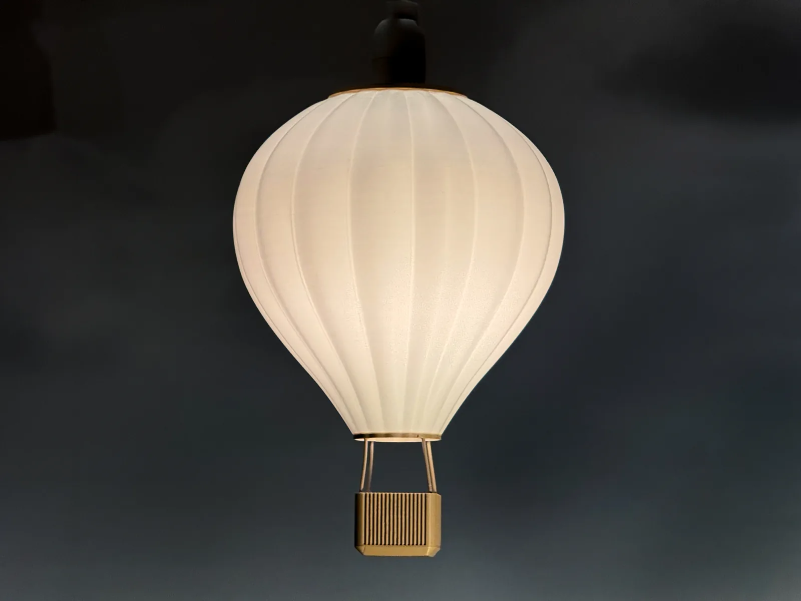 Luminária pendente balão de ar quente impresso em 3D, foto 3