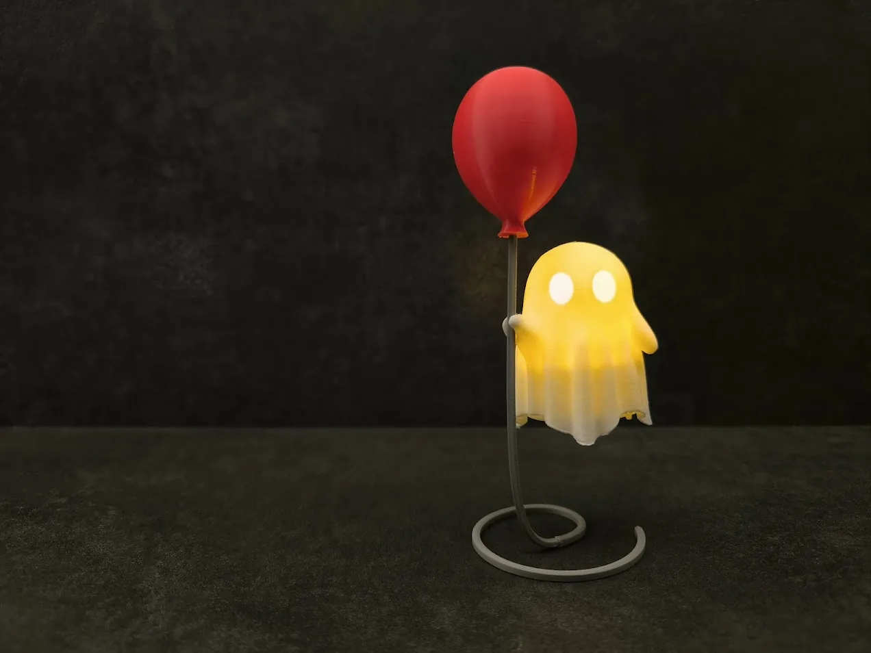 Lámpara fantasmita con globo impreso en 3D, foto 5