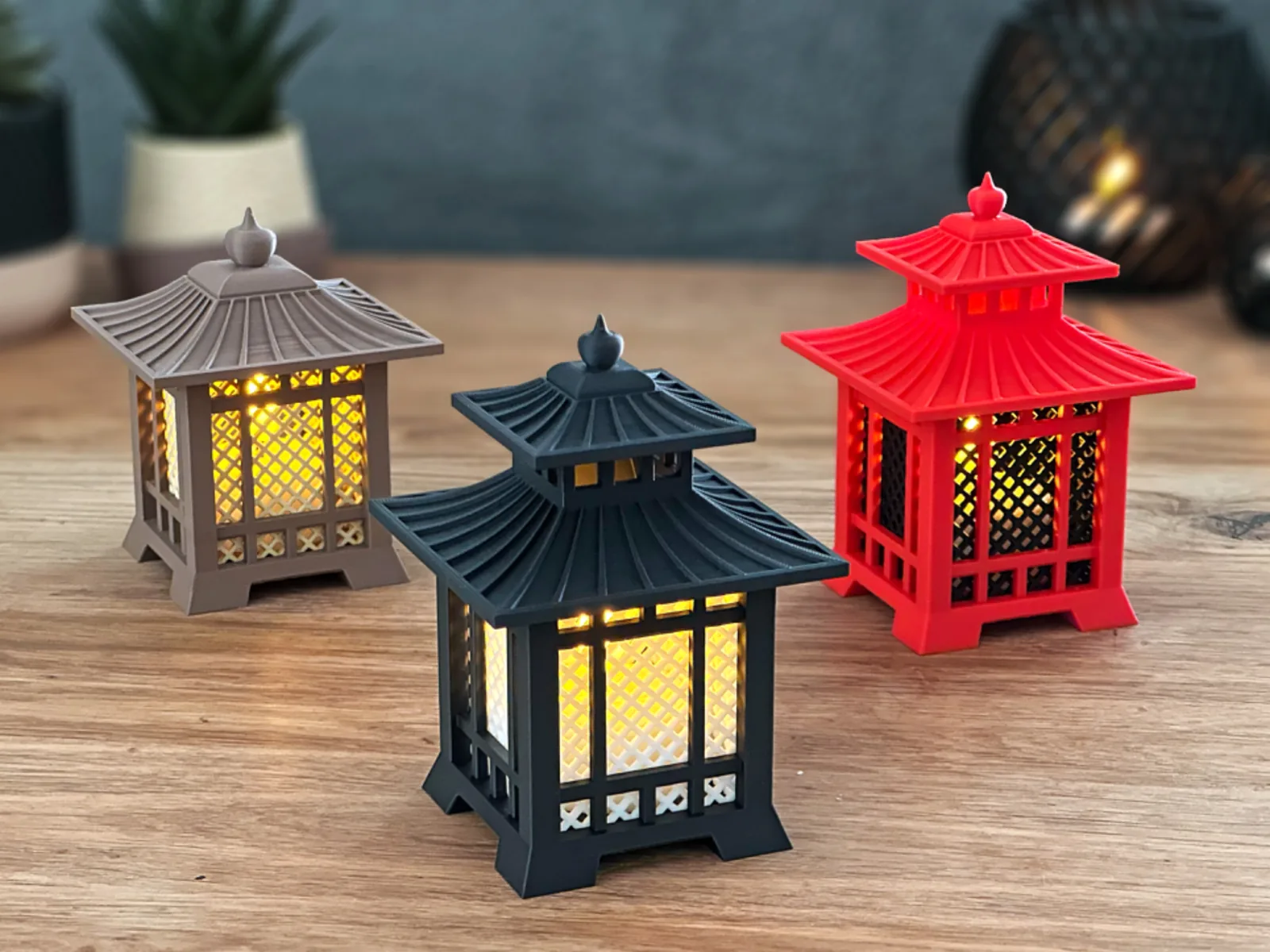 Lanterna japonesa tipo pagode