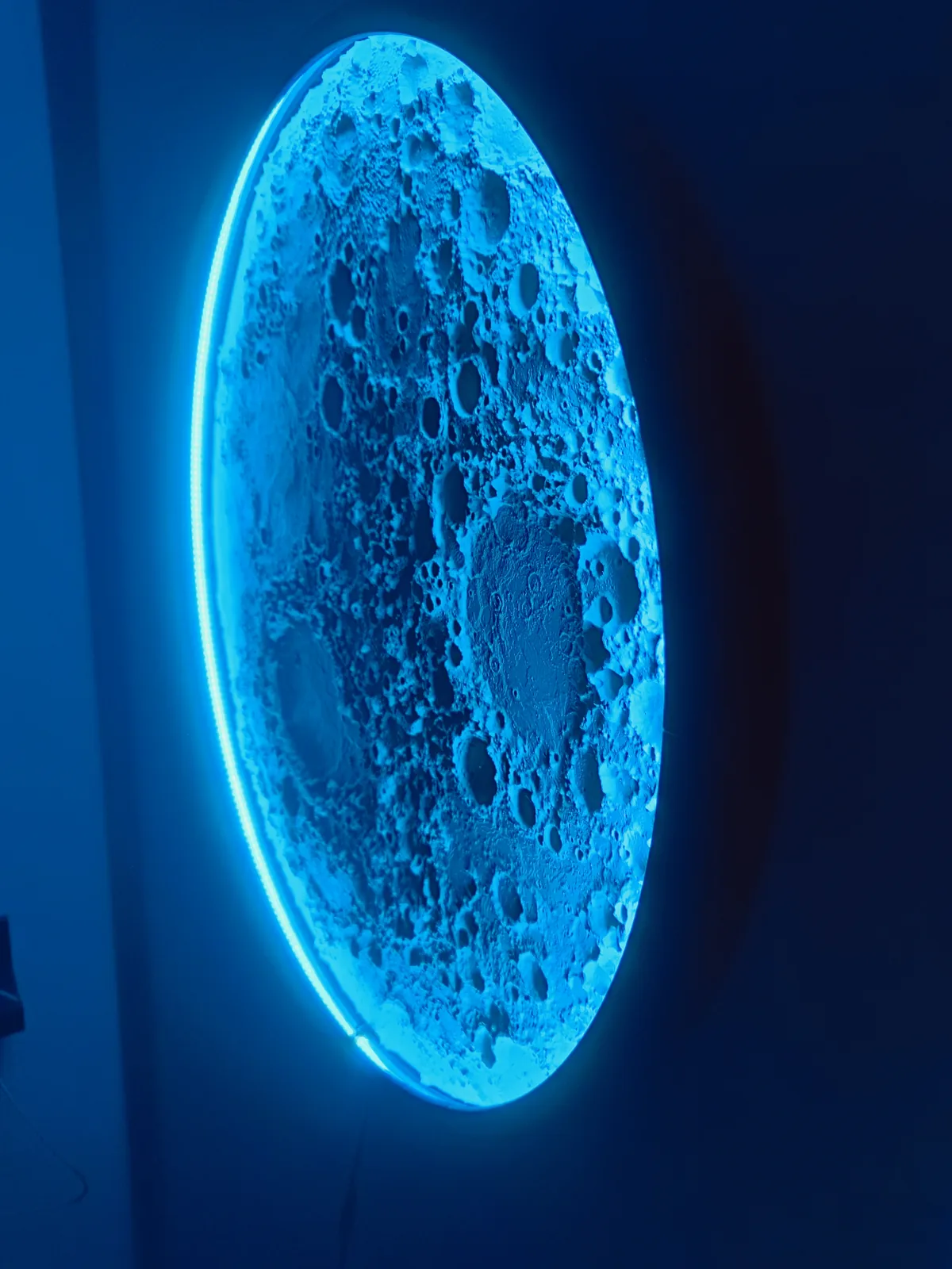 Lámpara de pared luna impreso en 3D, foto 4