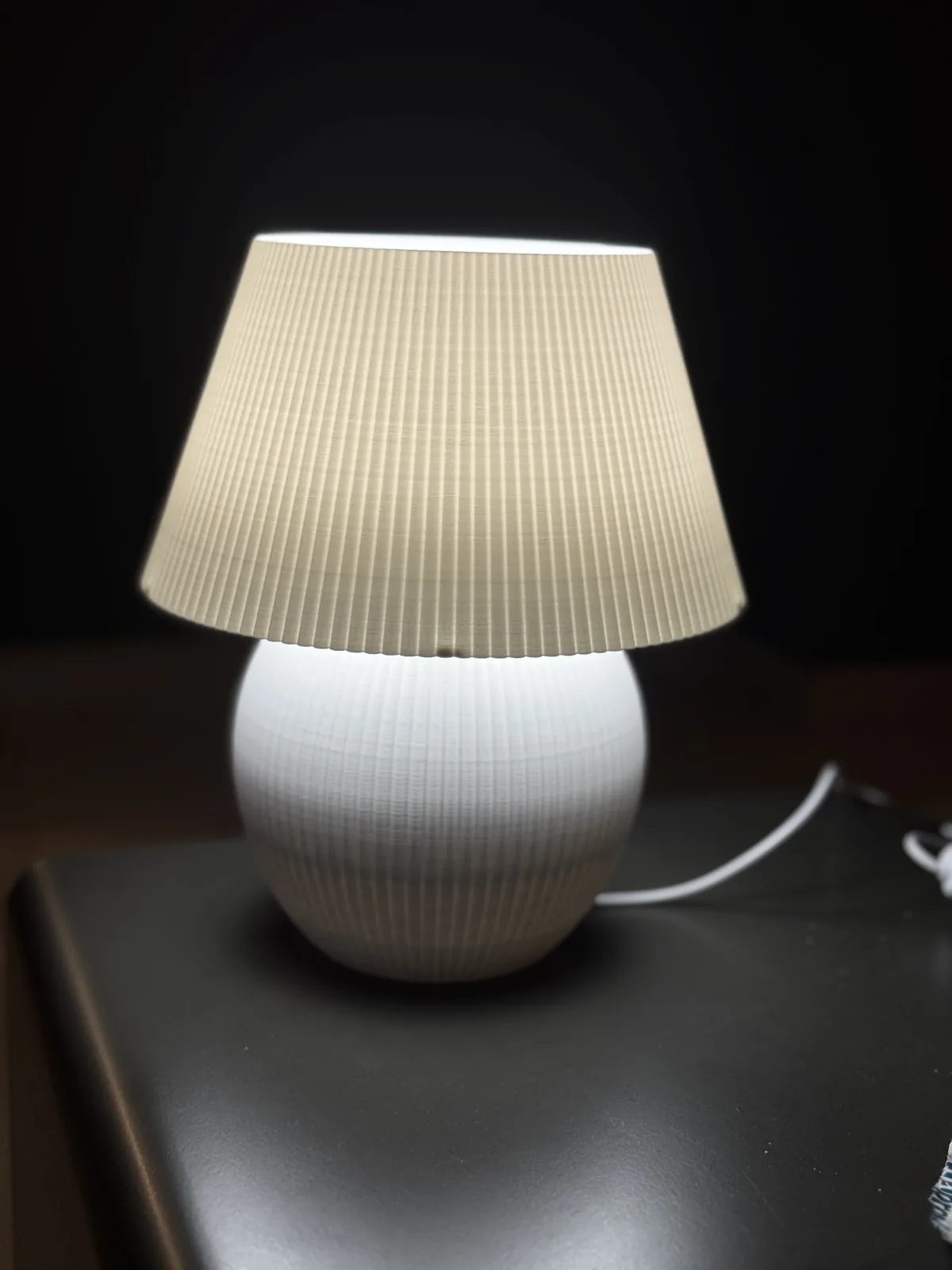 3D printed Ribbed Mushroom Lamp, photo 3