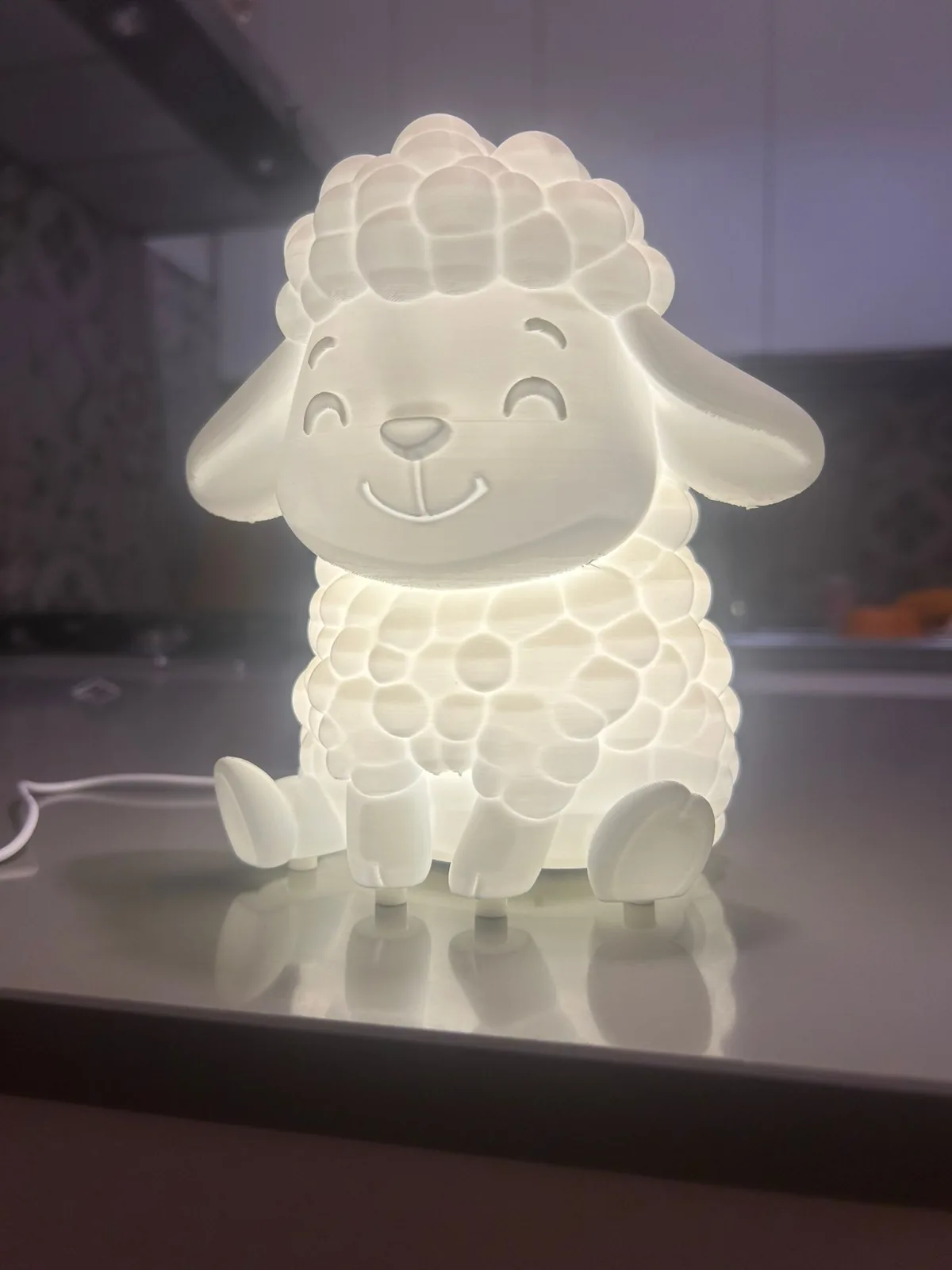 Luminária ovelhinha impresso em 3D, foto 4