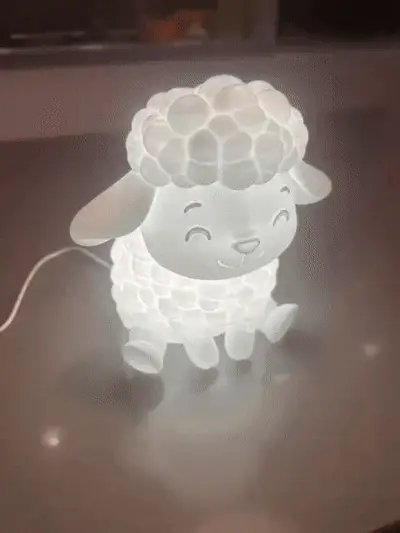 Luminária ovelhinha impresso em 3D, foto 5