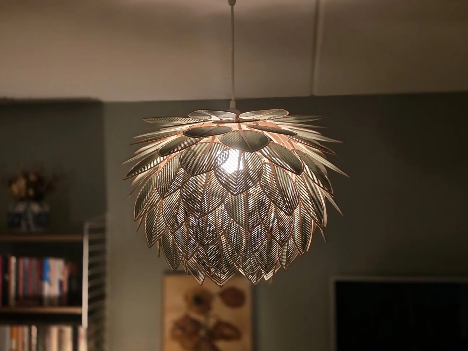 Luminária pendente de folhas impresso em 3D, foto 5