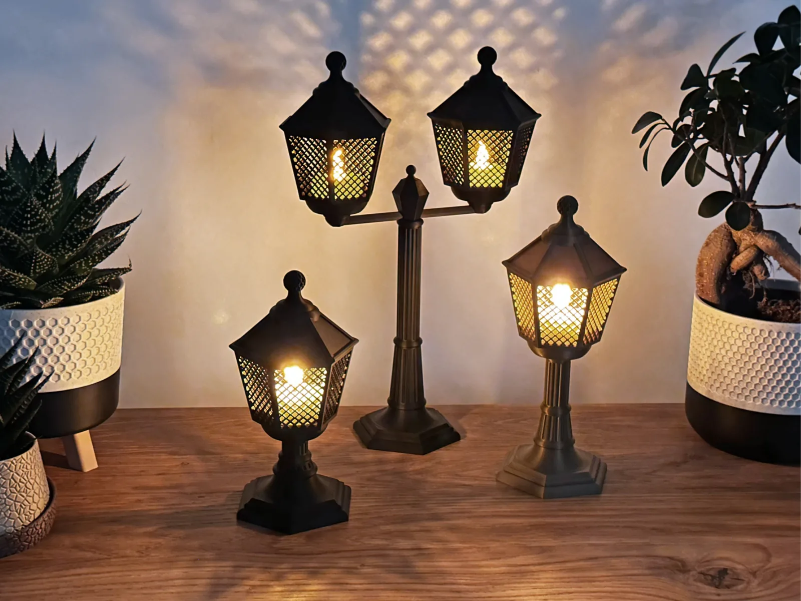 Poste de luz mini para vela LED