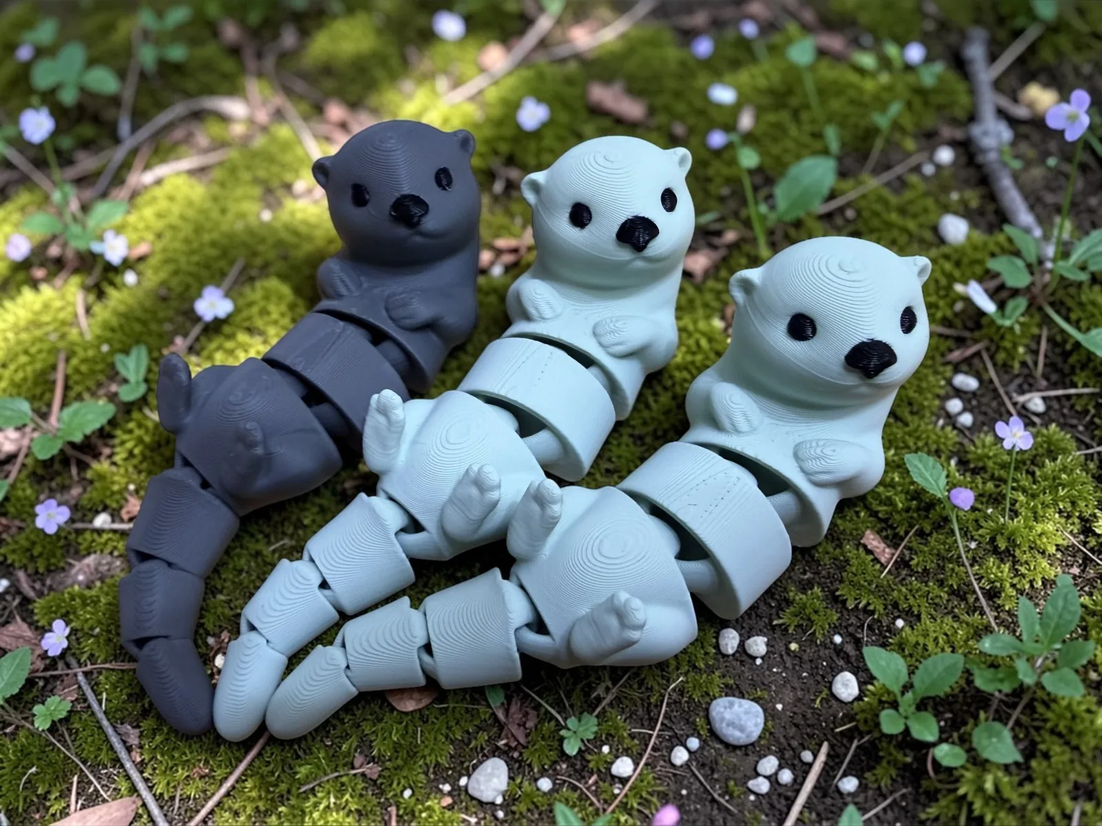 Chaveiro lontra articulada impresso em 3D, foto 5